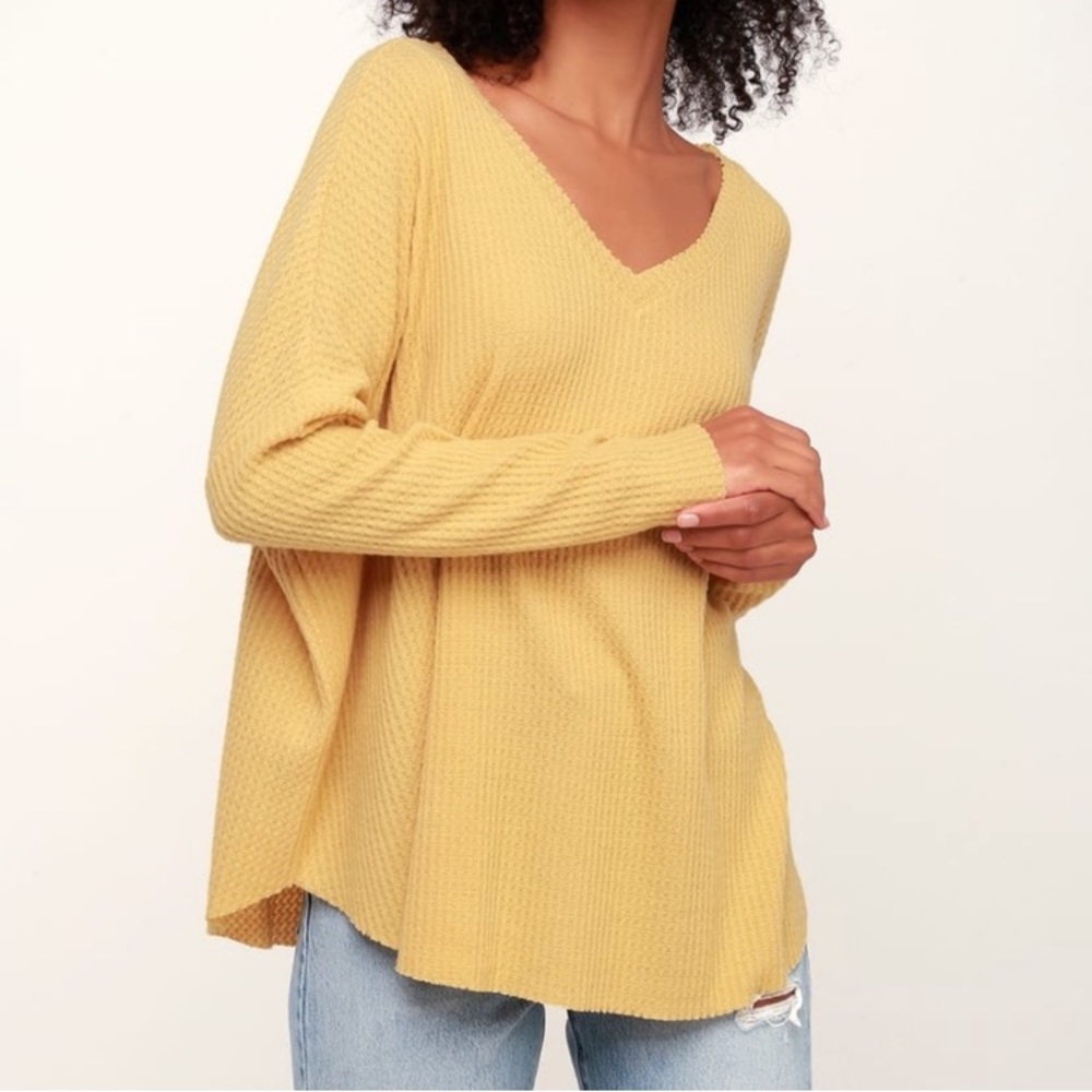 Lulus basic waffle sweater